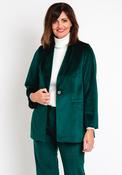 Camelot Velour Shawl Lapel Blazer, Forest Green image