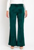 Camelot Velour Flare Trouser, Forest Green image