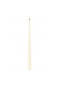 Deluxe Homeart LED Real Flame Shiny Dinner Candle Pair, Cream image
