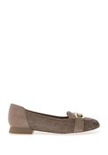 Caprice Wide Fit Woven Flat Loafers, Brown image