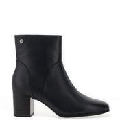 Caprice Wide Fit Nappa Leather Heeled Boots, Navy