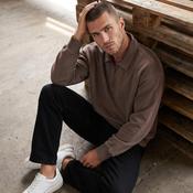 Carhartt WIP Harper Long Sleeve Polo Shirt, Brown image