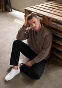 Carhartt WIP Harper Long Sleeve Polo Shirt, Brown image