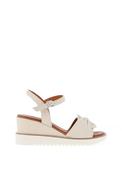 CARL SCARPA Modena Leather Knot Detail Heeled Sandals, Off White image