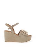 CARL SCARPA Rosella Wedge Mule Sandals, Taupe image