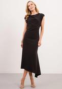 Caroline Kilkenny Adelle Asymmetric Dress, Black image