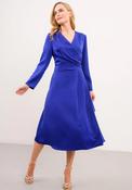 Caroline Kilkenny Kamila Wrap Dress, Blue Mauve image