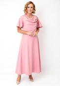 Cassandra Cowl Neck Midi Dress, Pink image