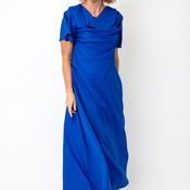 Cassandra Angela Cowl Neck Midi Dress, Blue image