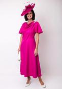 Cassandra Angela Shimmer Draped A-Line Dress, Pink image