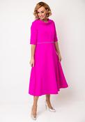 Cassandra Diamante Detail Aline Midi Dress, Pink image
