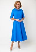 Cassandra Structured Pencil with Diamante Detail Midi Dress, Blue image
