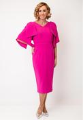Cassandra Melody Bow Shoulder Pencil Dress, Pink image