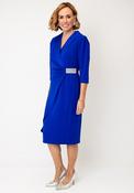 Cassandra Rhinestone Detail Pencil Midi Dress, Royal Blue image