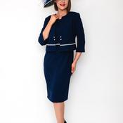 Cassandra Alta Pencil Dress and Jacket, Navy