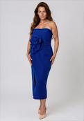 Casting Bandeau Corsage Pencil Midi Dress, Royal Blue image