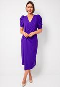 Casting Wrap Panel Pencil Dress, Purple image