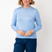 Castle Of Ireland Knitted With Rhinestone Detail Jumper, Blue