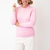 Castle Of Ireland Knitted With Rhinestone Detail Jumper, Pink
