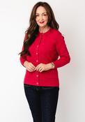 Castle of Ireland Button Up Patterned Cardigan, Red image