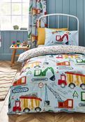 Catherine Lansfield Digger Dreams Kids Bed Set, Blue image