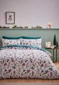 Catherine Lansfield Christmas Holly &amp; Mistletoe Duvet Cover Set, White image