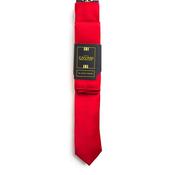 House Of Cavani Tie and Pocket Square Set, Red