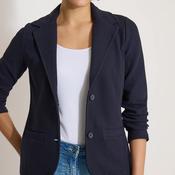 Cecil Textured Cotton Blazer, Navy image