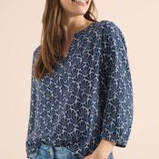 Cecil Seashell V Neck Blouse, Navy