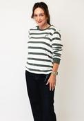 Cecil Striped with Embroidered Detail Jumper, Green image