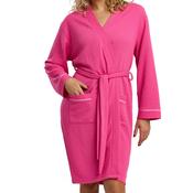 Indigo Sky Waffle Long Sleeve Robe, Pink