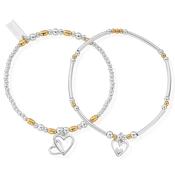 ChloBo Double Devotion Set of 2 Bracelets, Silver &amp; Gold