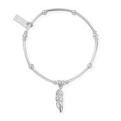 Chlobo Cute Mini Filigree Feather Bracelet, Silver image