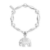 ChloBo Chunky Elephant Bracelet, Silver