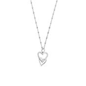 ChloBo Interlocking Heart Necklace, Silver image