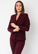 Christina Felix Single Breasted Tailored Blazer, Wine image