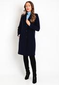 Christina Felix Classic Tailored Long Coat, Navy image