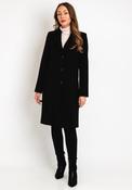 Christina Felix Classic Tailored Long Coat, Black image