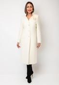 Christina Felix Corsage Wool Cashmere Blend Coat, Cream image