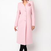 Christina Felix Corsage Wool Cashmere Blend Coat, Pink image