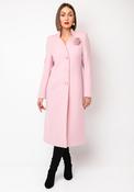 Christina Felix Corsage Wool Cashmere Blend Coat, Pink image