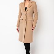Christina Felix Wool Rich Tailored Coat, Camel Beige image
