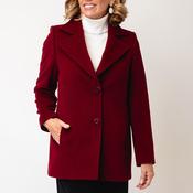 Christina Felix Short Wool Coat, Dark Red image