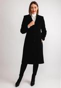 Christina Felix Classic Tailored Wool Cashmere Blend Long Coat, Black image