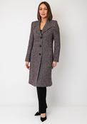 Christina Felix Houndstooth Wool Blend Coat, Wine image