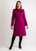 Christina Felix Flower Applique Long Coat, Fuchsia image