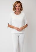 Christina Felix Sleeve and Collar Detail Top, White image