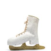 Papermache Metallic Skate Ornament