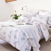 Christy Austin Roses Duvet Cover Set, Cream &amp; Blue