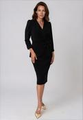 Coco Doll Terri Bow Detail Pencil Midi Dress, Black image
